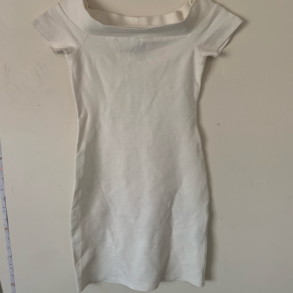 White Bodycon Off The Shoulder Top